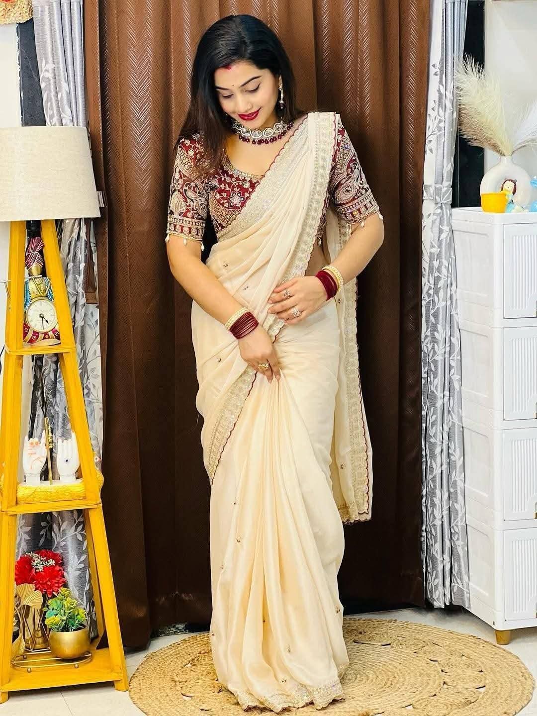 Exclusive Indian Fendi Silk Saree